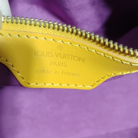 SALE! Authentic Louis Vuitton Epi Lussac Mustard Yellow Shoulder Bag W/Dust Bag - Picture 14 of 16